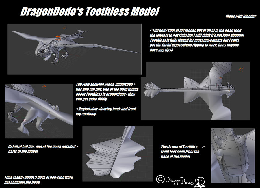 Blender Toothless model by DragonDodo on DeviantArt