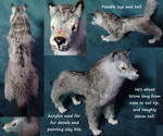 Grey wolf posable art doll by DragonDodo
