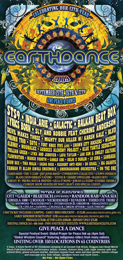 Earthdance poster artwork