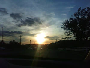 Sunset on a Highway