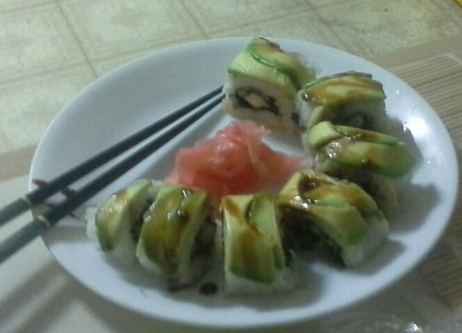 Food art teriyaki sushi