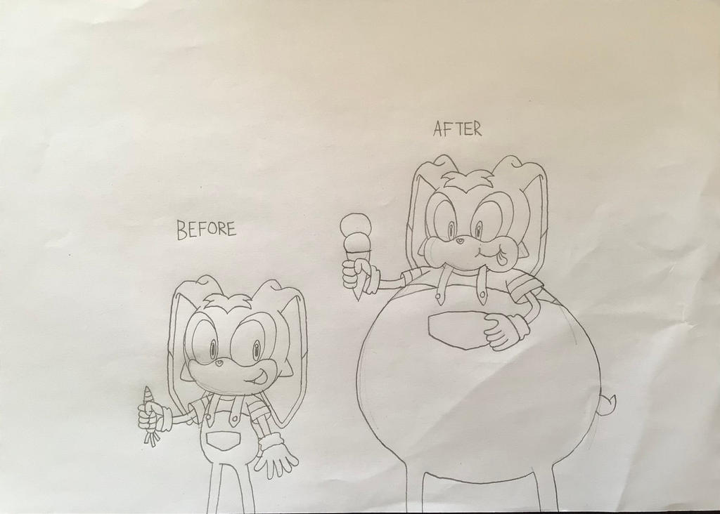 Chocolate the Rabbit: Before and after by Hritz123 on DeviantArt