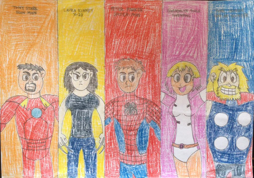 Marvel Characters 1 redraw by Hritz123 on DeviantArt