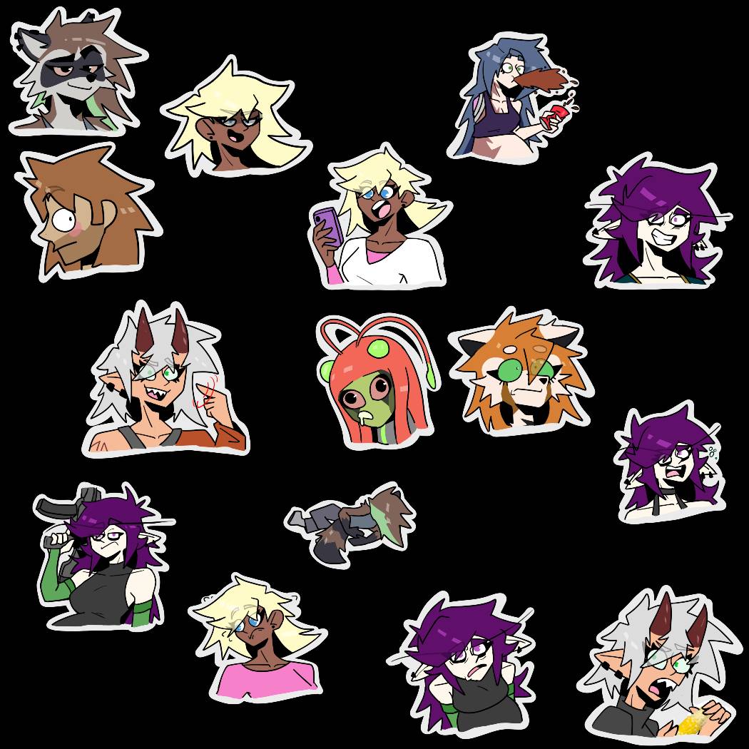 Server stickers by ElizaPreg on DeviantArt