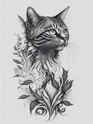 tattoo design cat