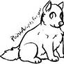 Free dog lineart - ms paint -