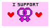 I support girl love: stamp