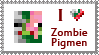 I :heart: Zombie Pigmen: Minecraft stamp by Galialay