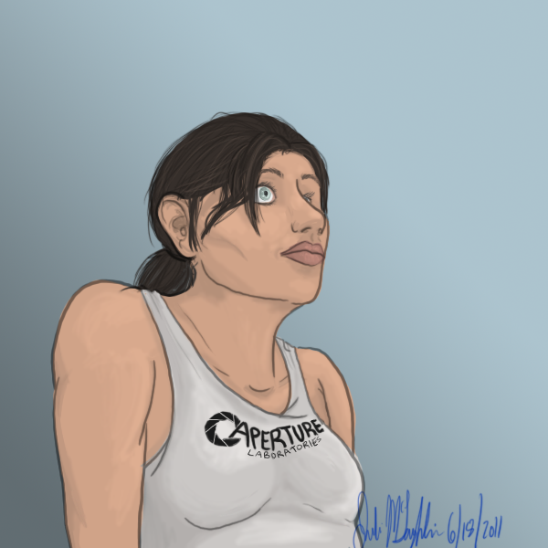 Chell in crappy realism