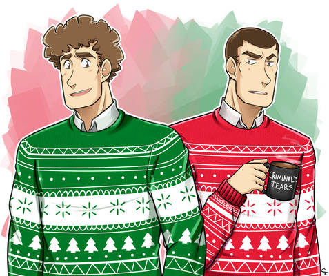 Dorks in Christmas sweaters