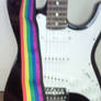 gay pride guitar strap