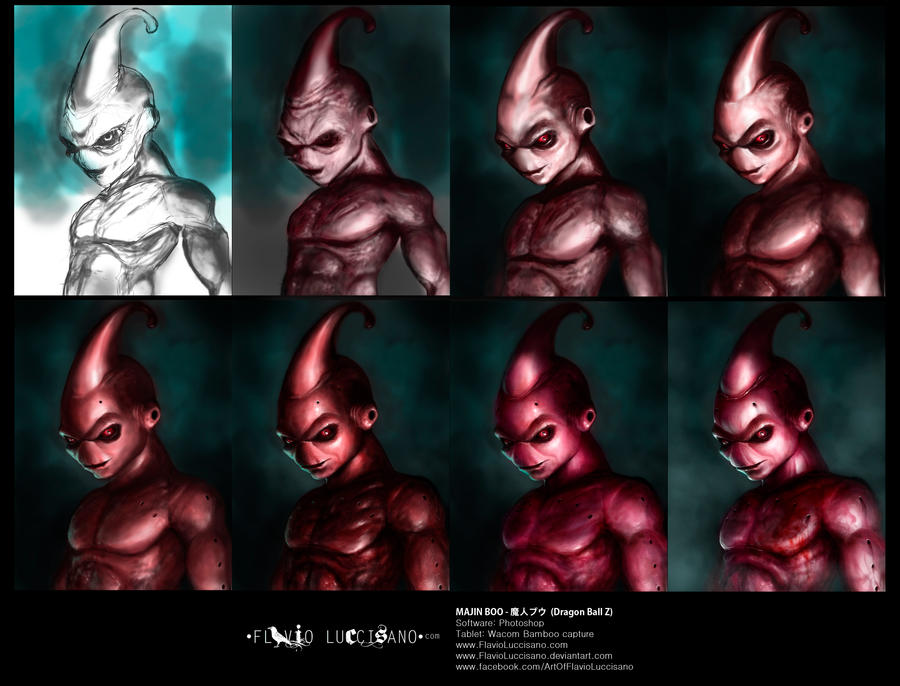 Magembu Majin Boo STEP by STEP by flavioluccisano on DeviantArt