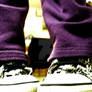 Purple Pants et Converse Shoes