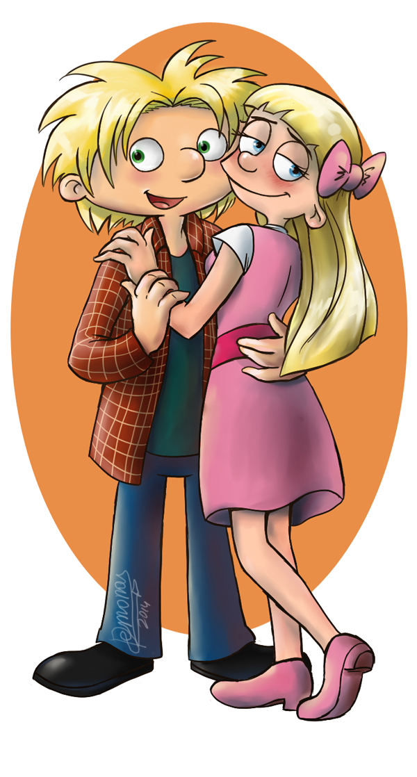 Arnold and Helga as teens redrawn