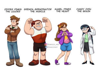 Multiple Characters On Gravity Falls Deviantart