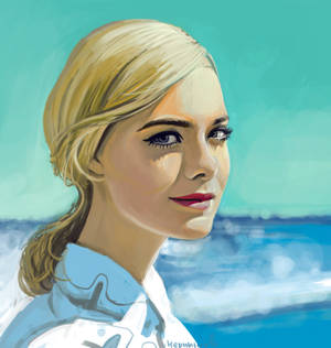 Elle Fanning on the sea