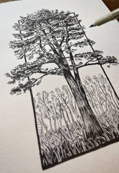 Pine tree | traditional art | no ai | YouTube 