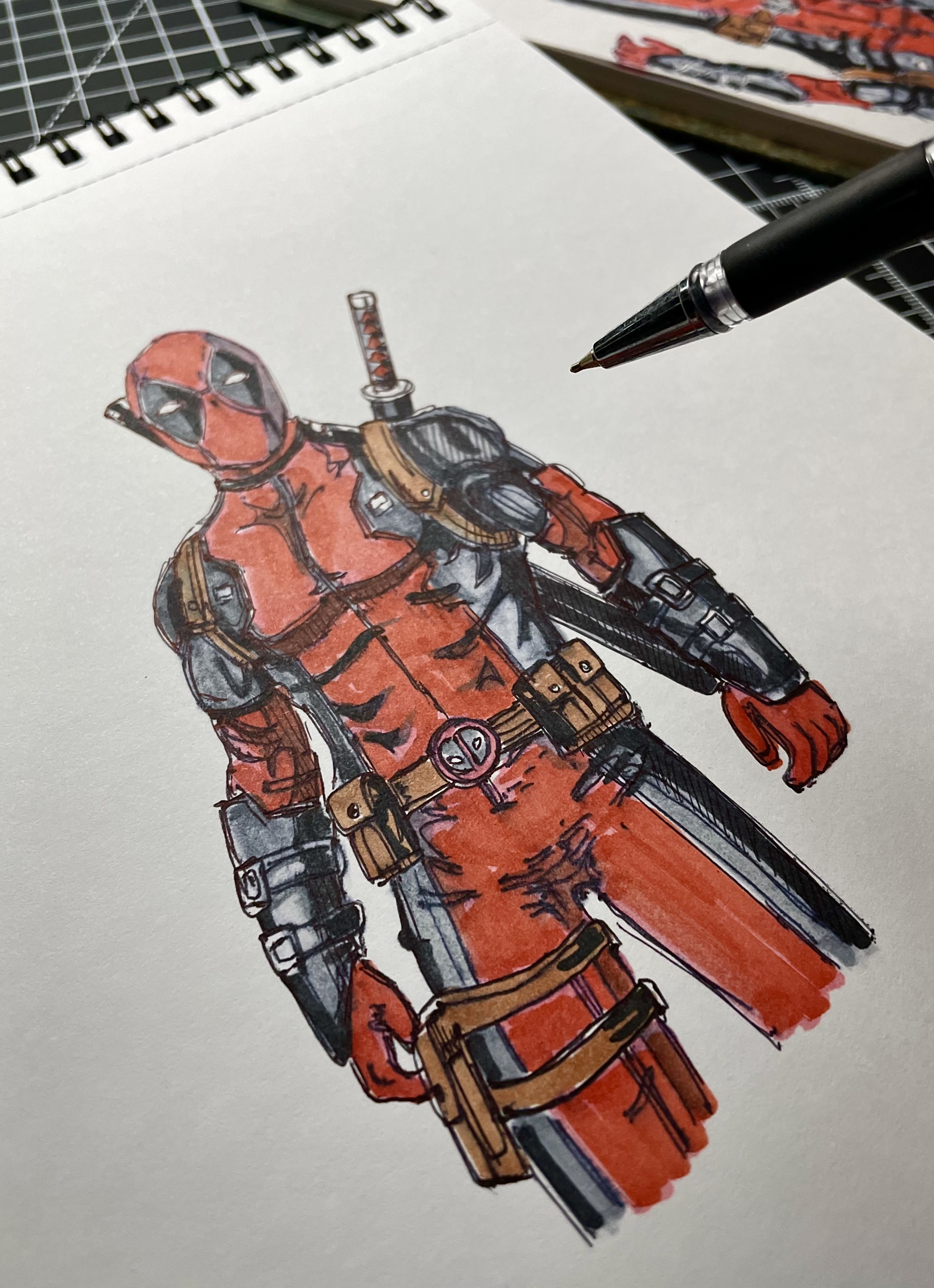 Deadpool drawing | no ai | YouTube process by chernyshov on DeviantArt