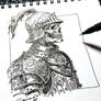 Old Knight | Traditional Drawing | ink | no ai
