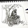 Medieval Siesta | inktober | day 13 | ink