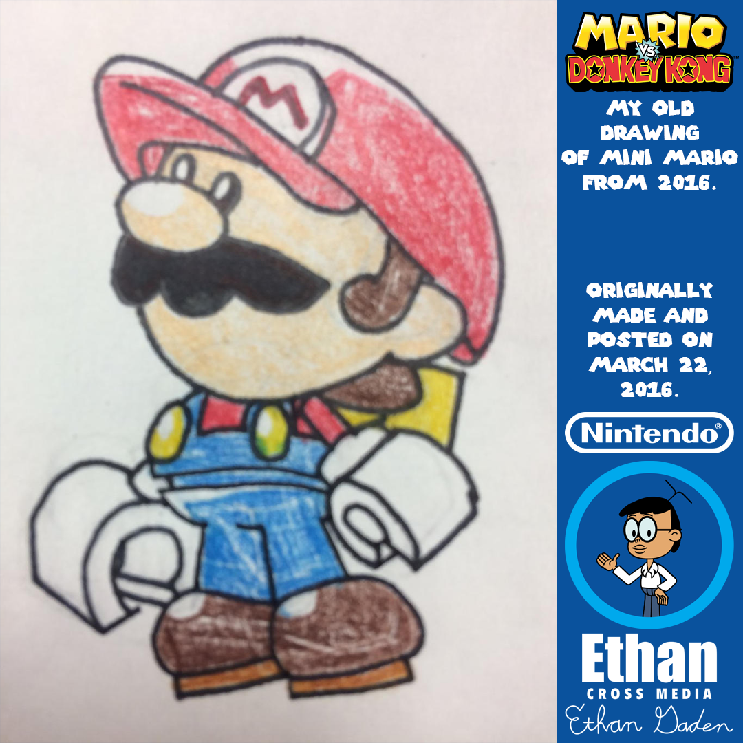 Old Mini Mario Drawing from 2016 by EthanCrossMedia on DeviantArt