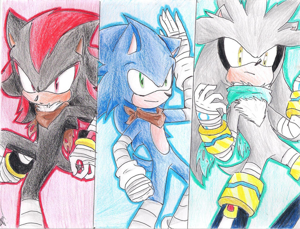 Sonic, Shadow and Silver Kids by Mellissafox9 on DeviantArt