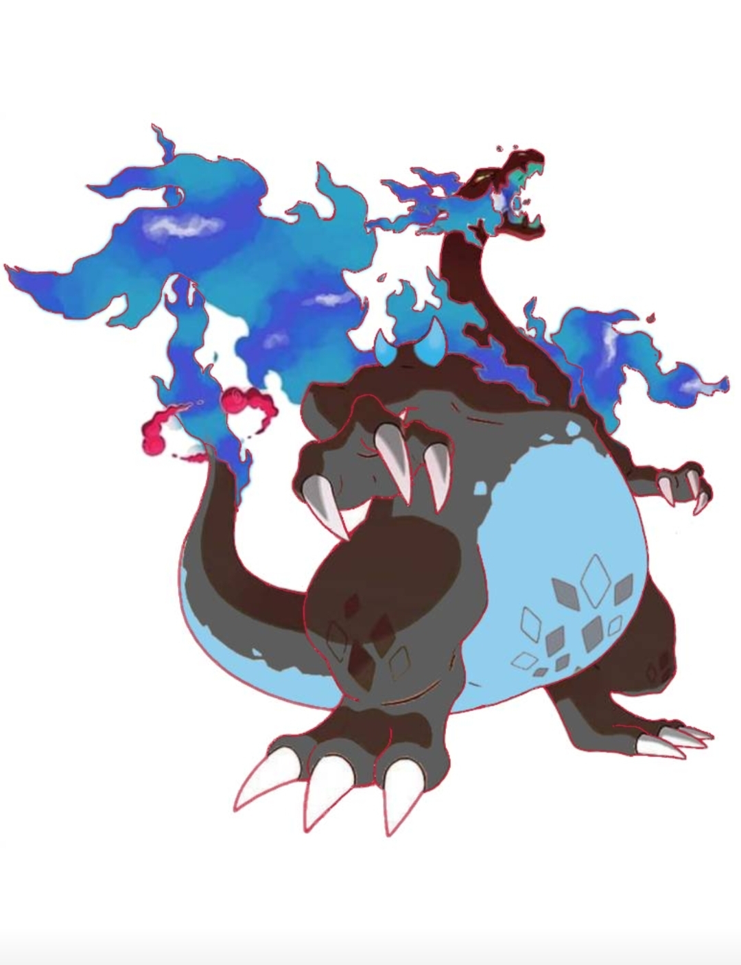 Gigantamax Mega Charizard X Color by KaprosuchusDragon on DeviantArt