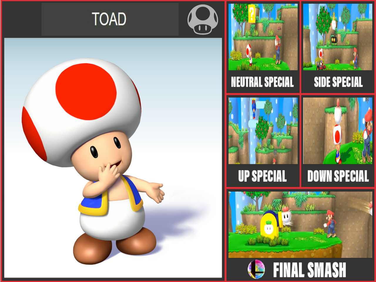 Toad Smo Toad Super Smash Bros. Special Moveset by cybervader311 on DeviantArt