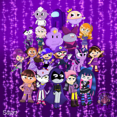 Purple Character Examples Purple Cartoon Characters