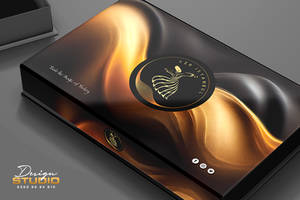 Beautiful golden and black luxury box design