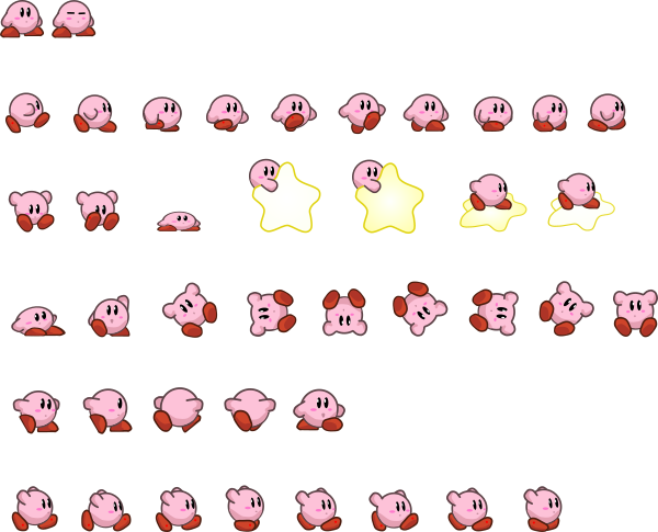 Kirby Sprite Grid