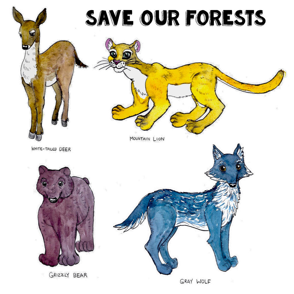 Forest Animals poster by fairyartemis on DeviantArt