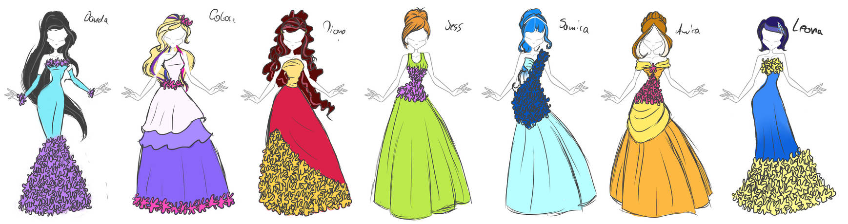 Sparx Flower Princess sketches