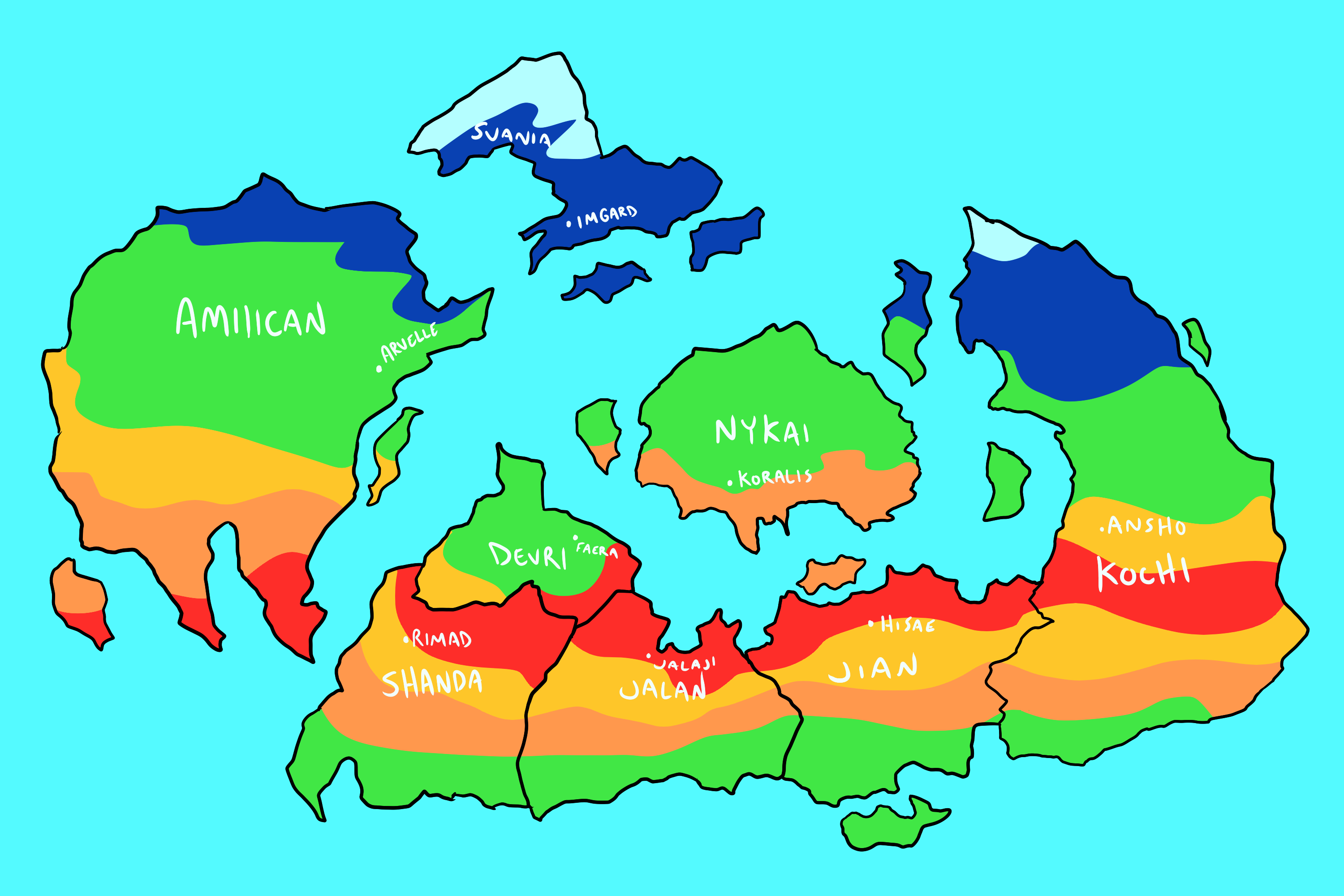 Climate Map Deviantart Oiyai 3 Climate Map by multibite on DeviantArt