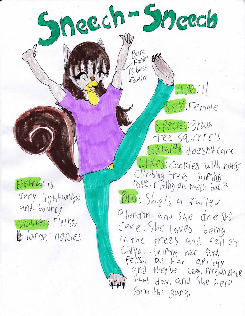 Sneech-Sneech Character Sheet Redo by PuppyBaby15 on DeviantArt