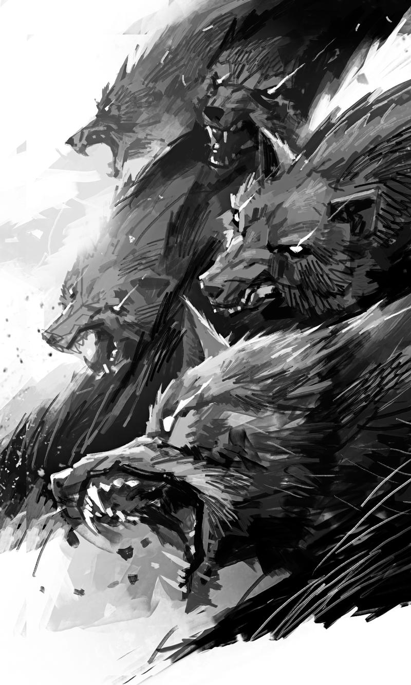 wolves by michalivan on DeviantArt