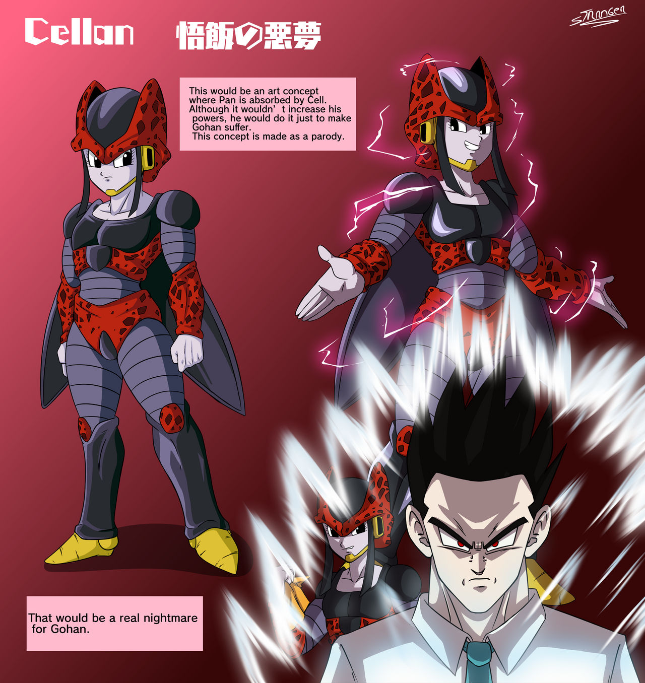 Cell Absorbs Ran Cellan(Cell with absorbed Pan) by strangermen on DeviantArt