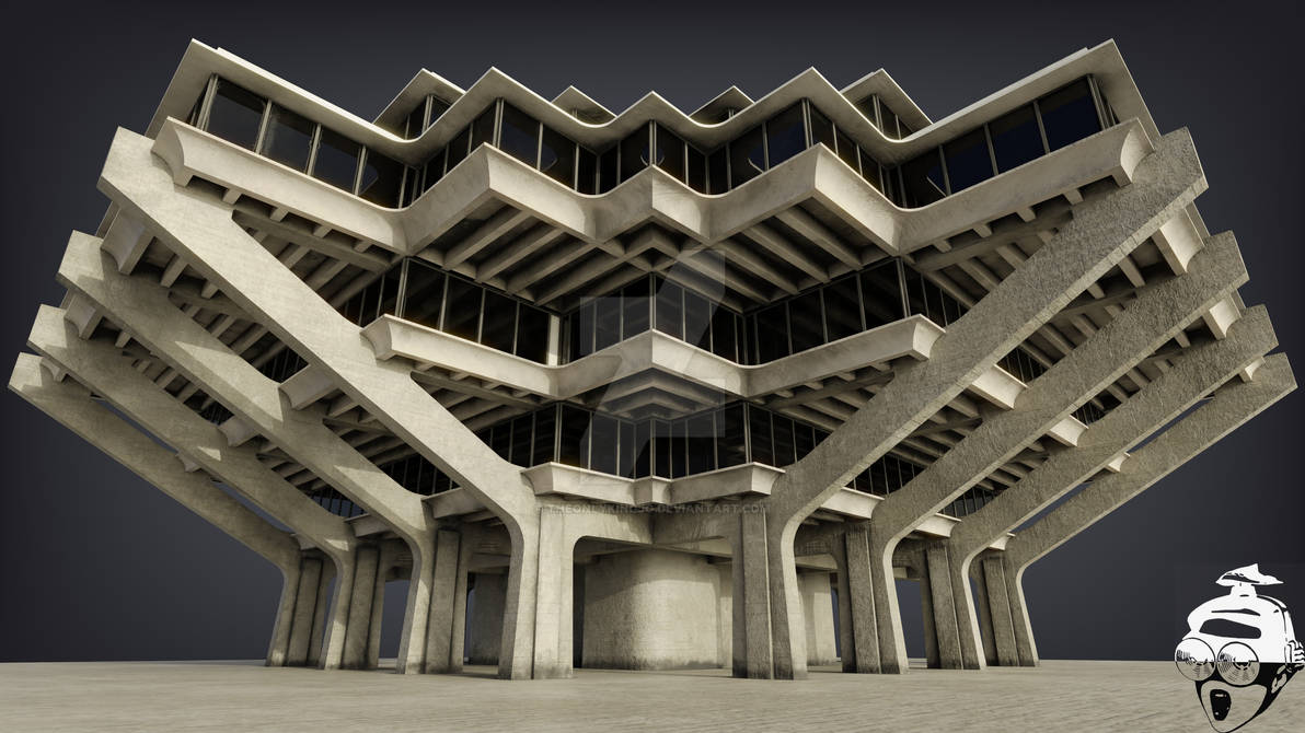 Brutalism | Geisel Library - Front by TheOnlyKingJo on DeviantArt