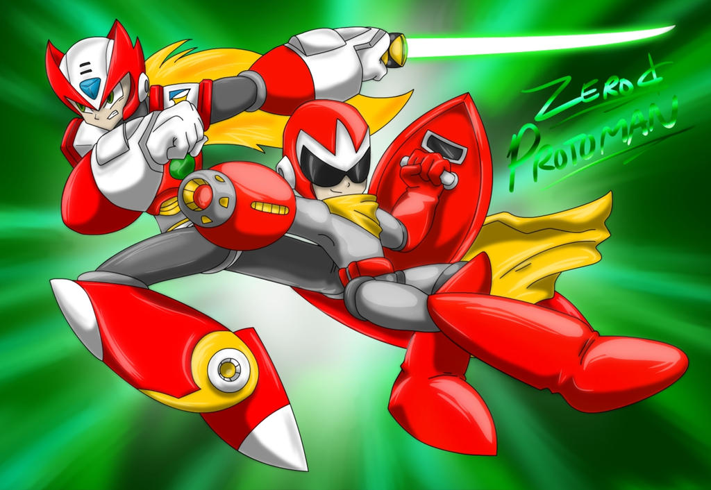 Protoman Zero Zero and Protoman by Memphiston on DeviantArt