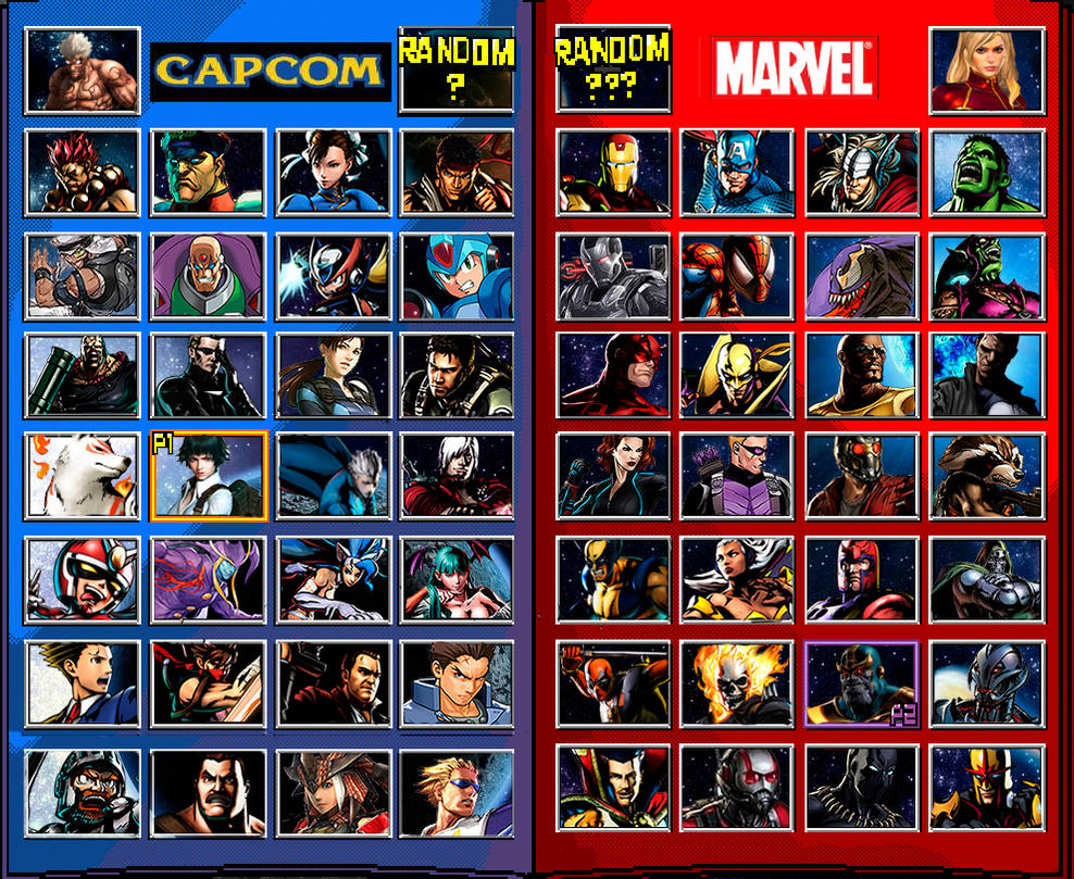 Marvel vs Capcom My Roster by Shoreus570 on DeviantArt