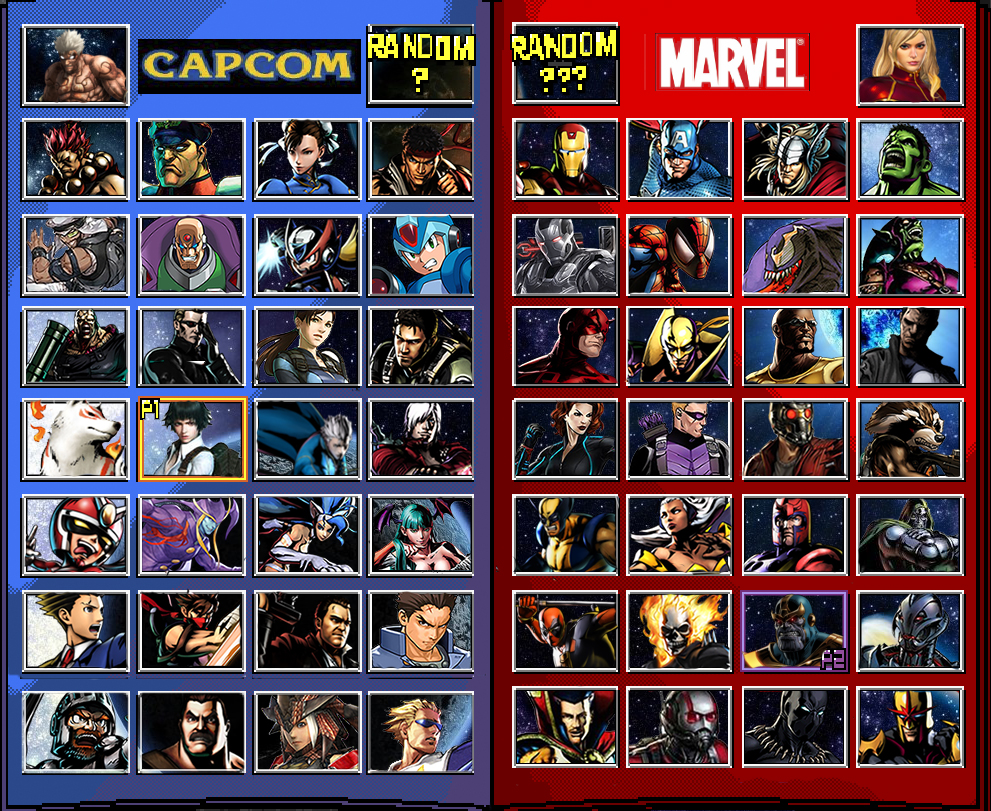 Marvel vs Capcom My Roster by Shoreus570 on DeviantArt