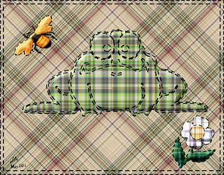 Quilted Plaid frog