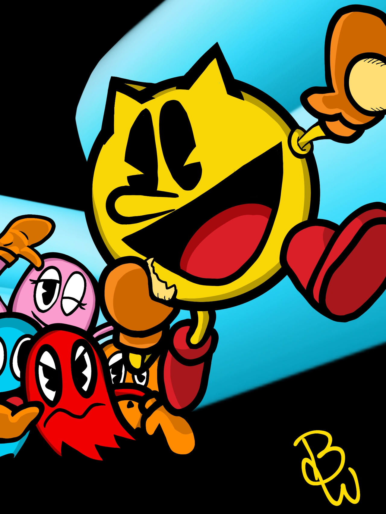 Pac Man Rage Deviantart Pac-Man in the maze! by PACART765 on DeviantArt