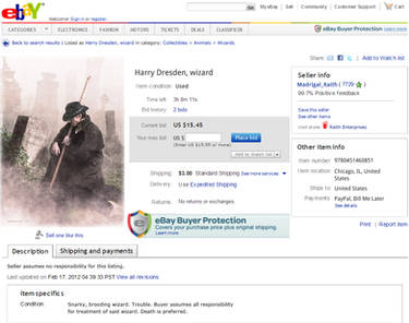 Harry Dresden: Sold on EBay