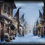 Pottermore Background: Diagon Alley at Christmas