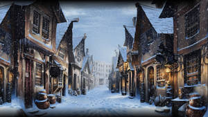 Pottermore Background: Diagon Alley at Christmas