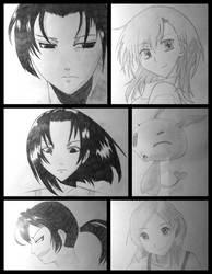 Some manga characters