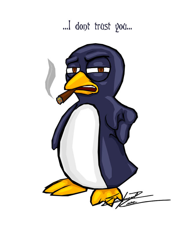 penguin smoking a cigarette cartoon Stock Vector by lineartestpilot 21479107 Smoking Penguin by Pancho-the-lizard on