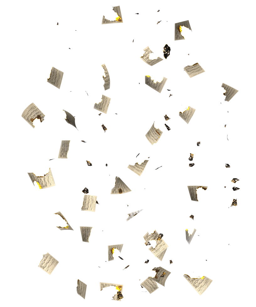 RESTRICTED - Burnt Music Sheets PNG by frozenstocks