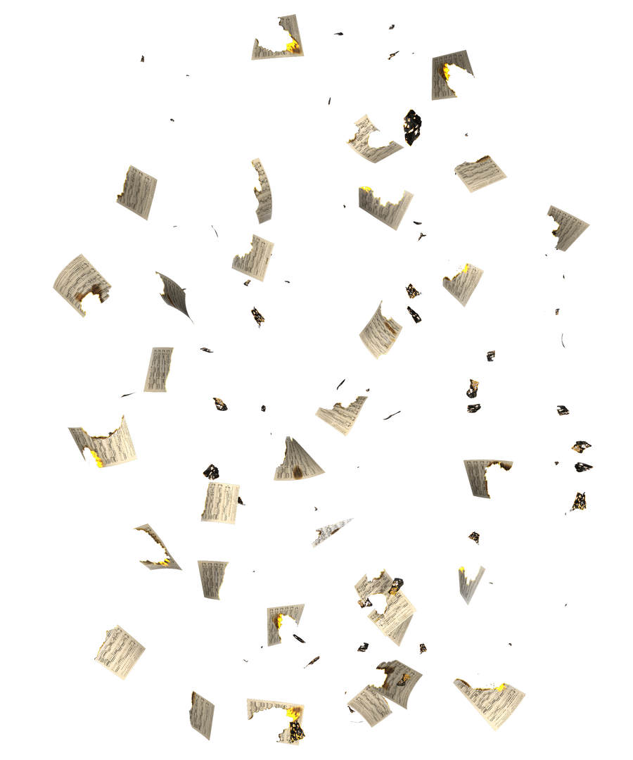 RESTRICTED - Burnt Music Sheets PNG